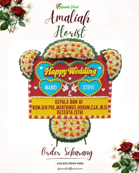 Papan Bunga Pernikahan Setia Marga